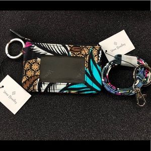 NWT Vera Bradley Zip ID Case and Lanyard